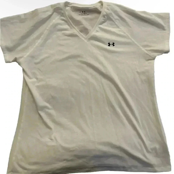 Set Of 2 Women’s Under Armour V Neck T Shirts Size Large - Picture 8 of 8